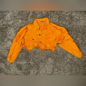 Carmar Orange Cropped Jacket